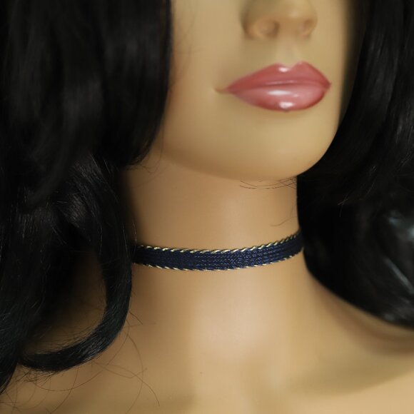 Blue Lace Gothic Choker Adjustable Length Fancy Trim chokers (#75) - Picture 8 of 10